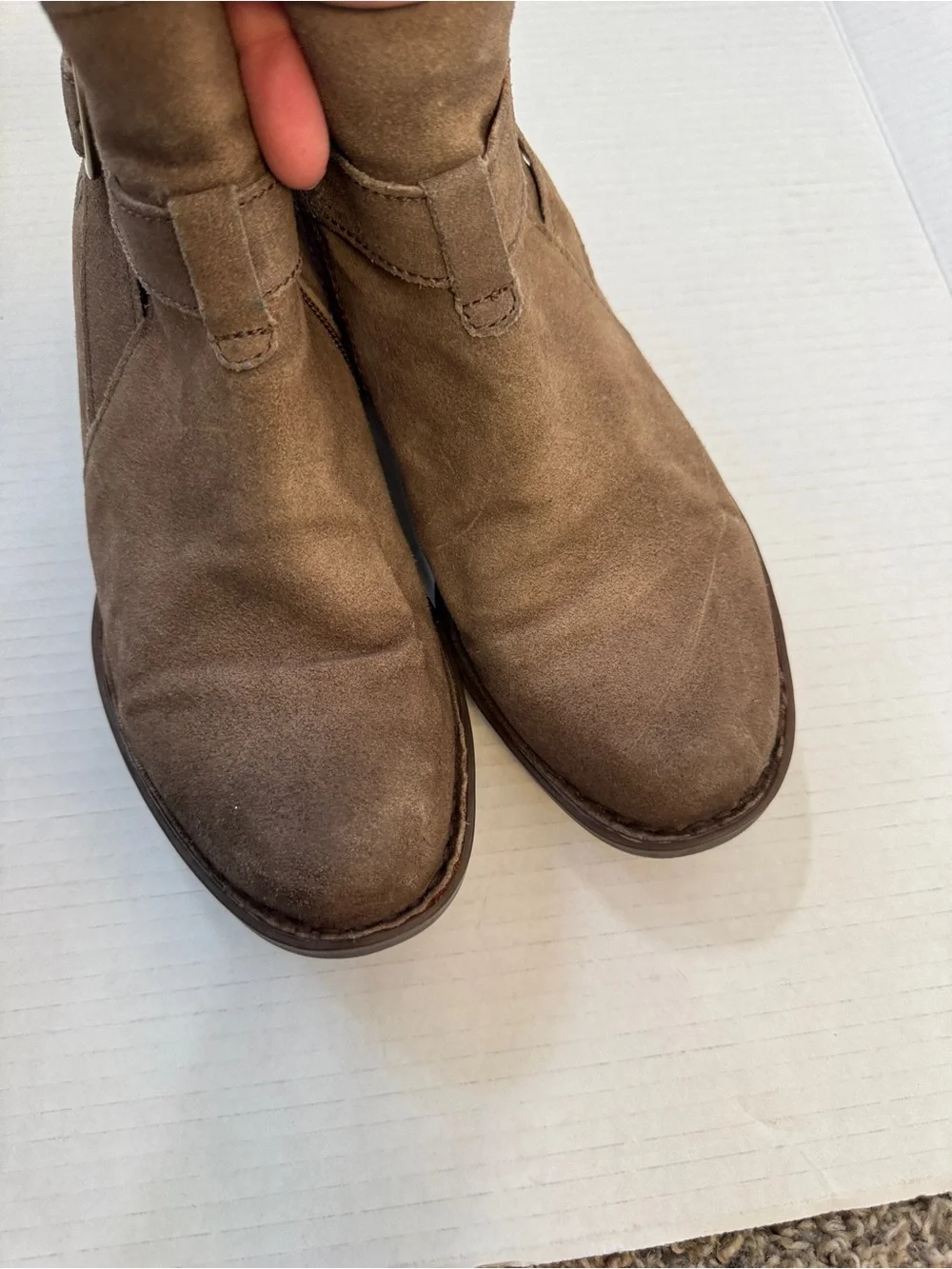 Born Brown Leather Distressed Ankle Boots Womens 8 Boho Fall Chunky Lug Casual